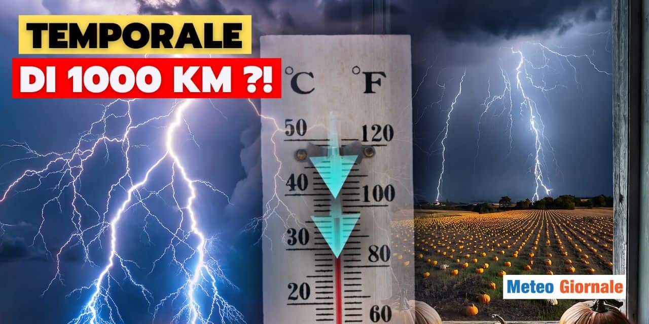 Meteo: un temporale di oltre 1000 km il 10 Marzo, le regioni a rischio