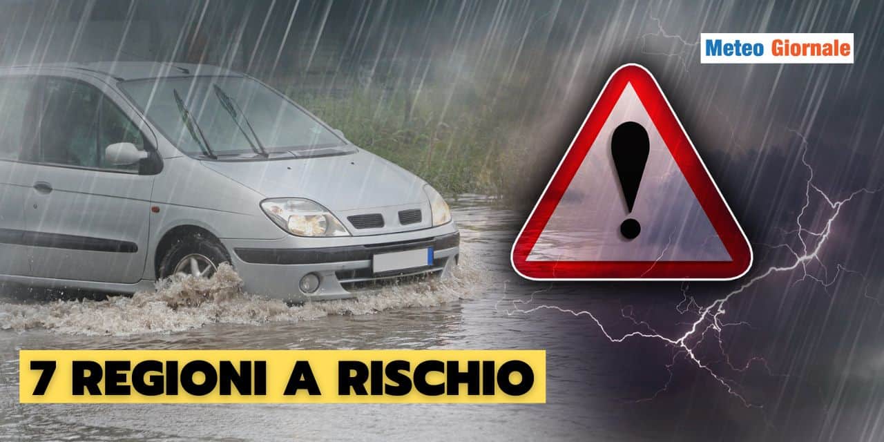 Meteo: troppo maltempo su 7 regioni la prossima settimana