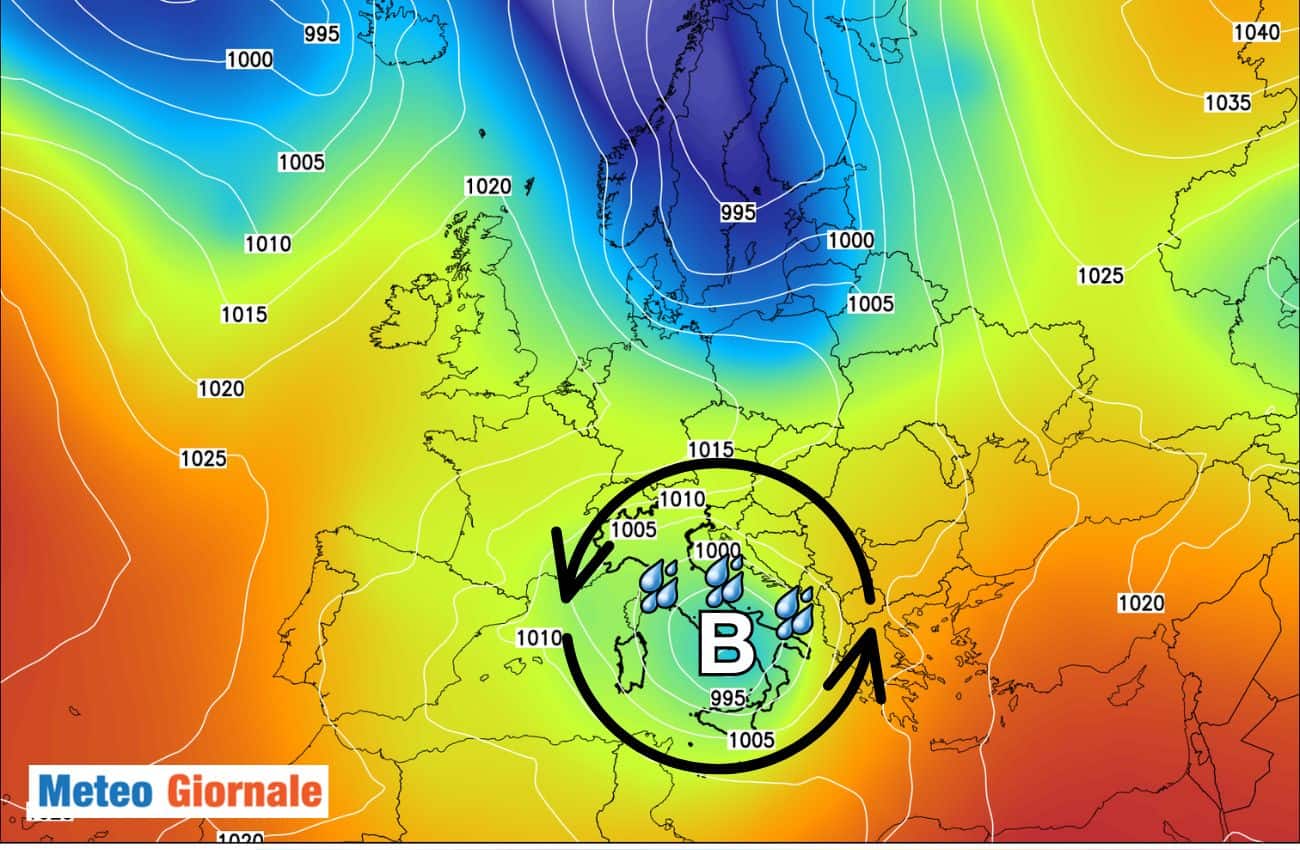 Tendenza Meteo: post WEEK-END con probabile VORTICE DEPRESSIONARIO