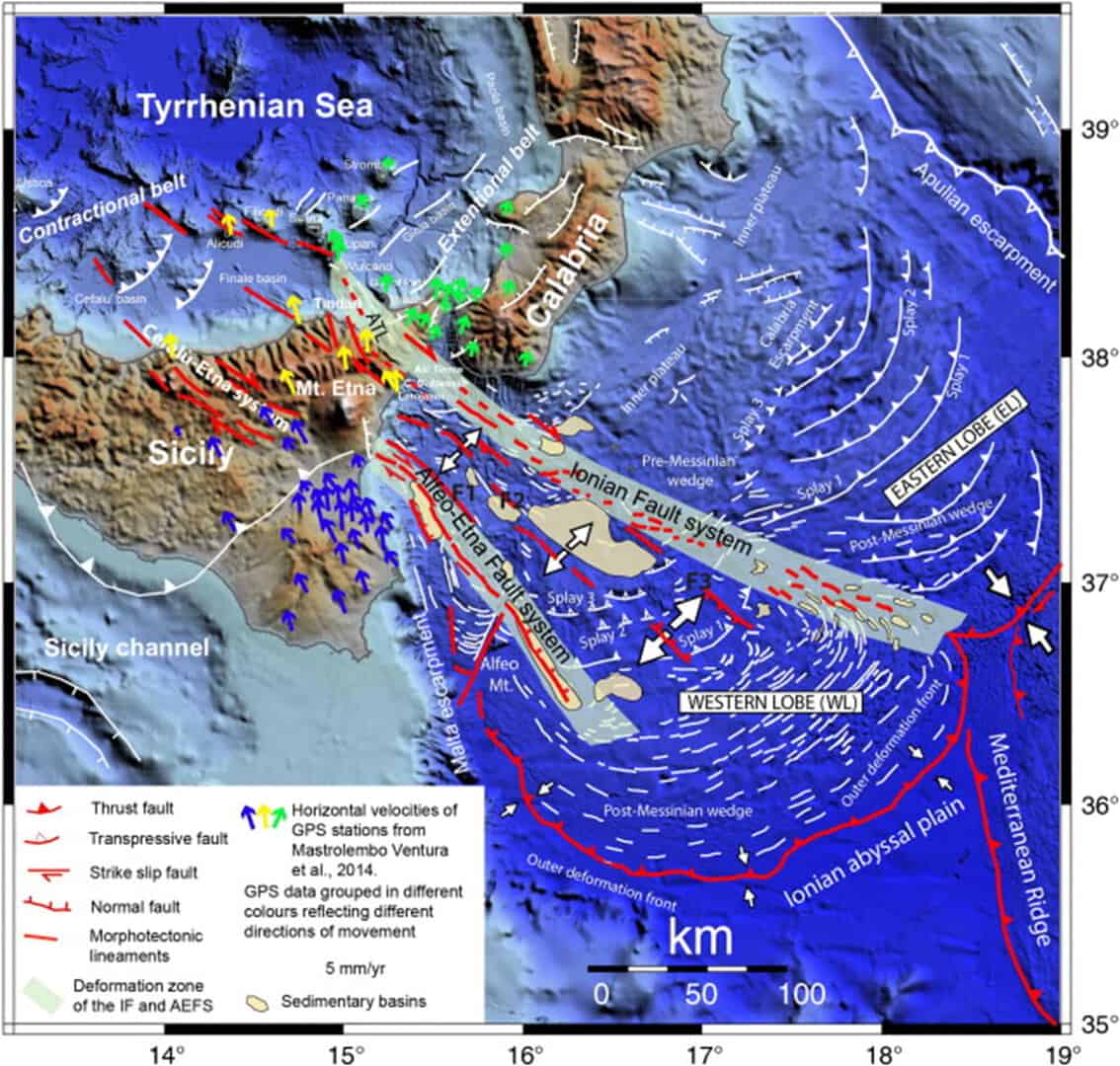 Calabria e Sicilia: la faglia IONIAN FAULT è vitale