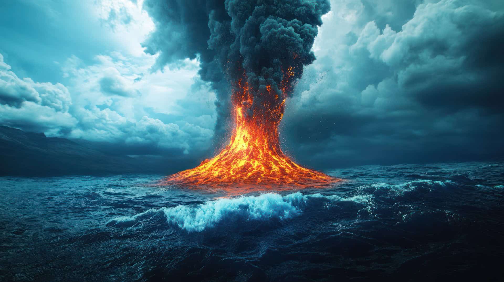 Vulcano sottomarino esplosivo si è risvegliato