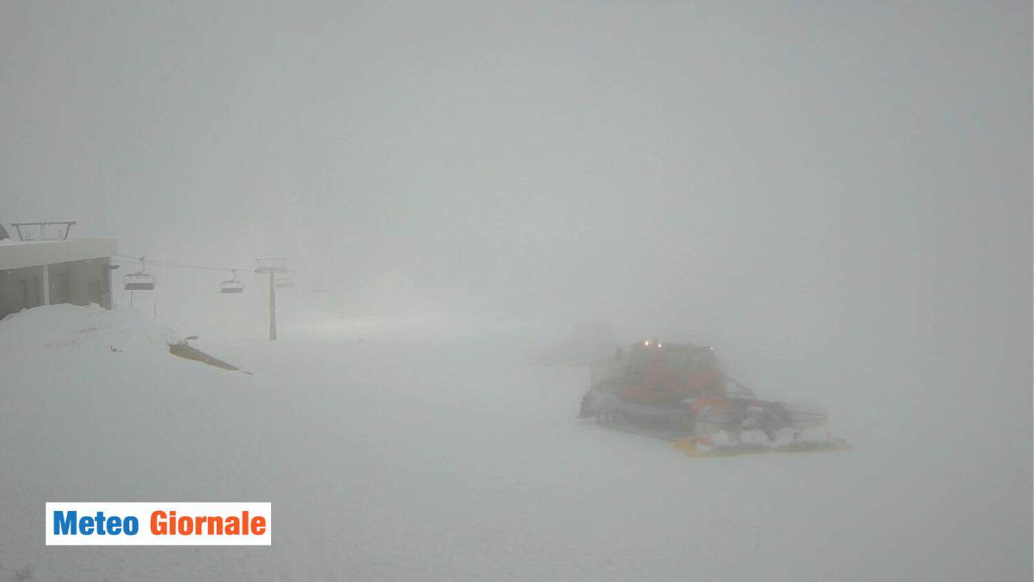 CAMPO IMPERATORE, crocevia del Maltempo estremo con NEVE e GELO e venti a 235 Km/h