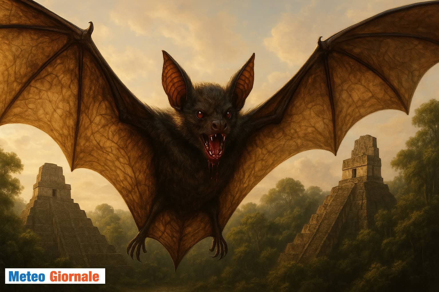 Il pipistrello gigante delle giungle Maya e le leggende di sangue