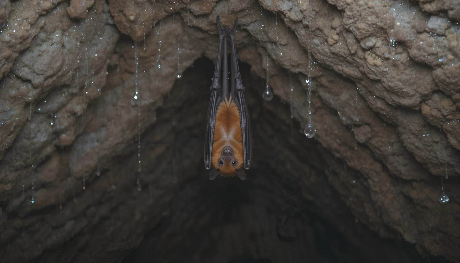 Pipistrelli dalla coda lunga si muovono all’indietro nelle caverne