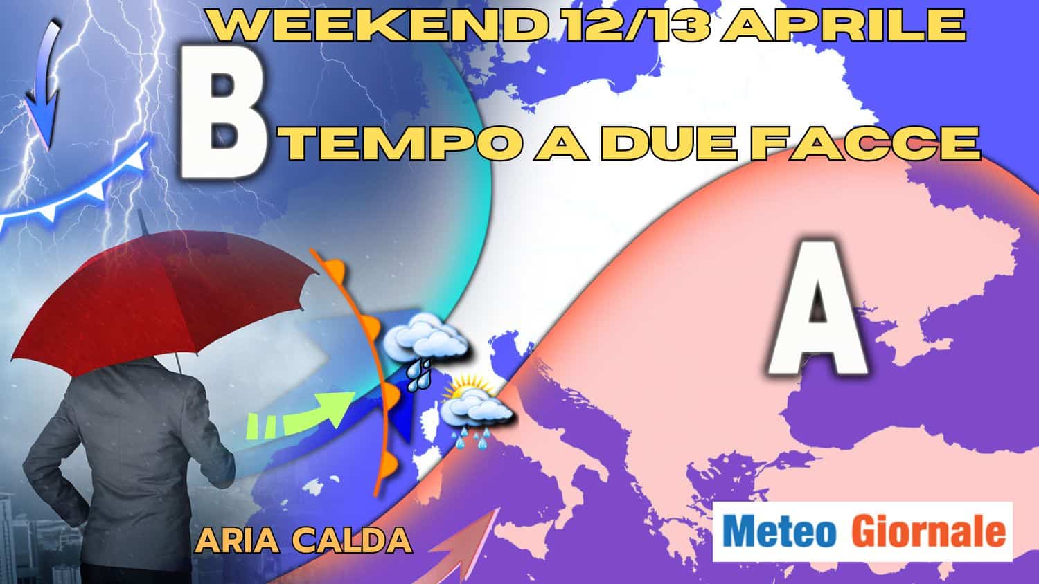 Weekend 12/13 aprile: piogge su diverse regioni, caldo su altre