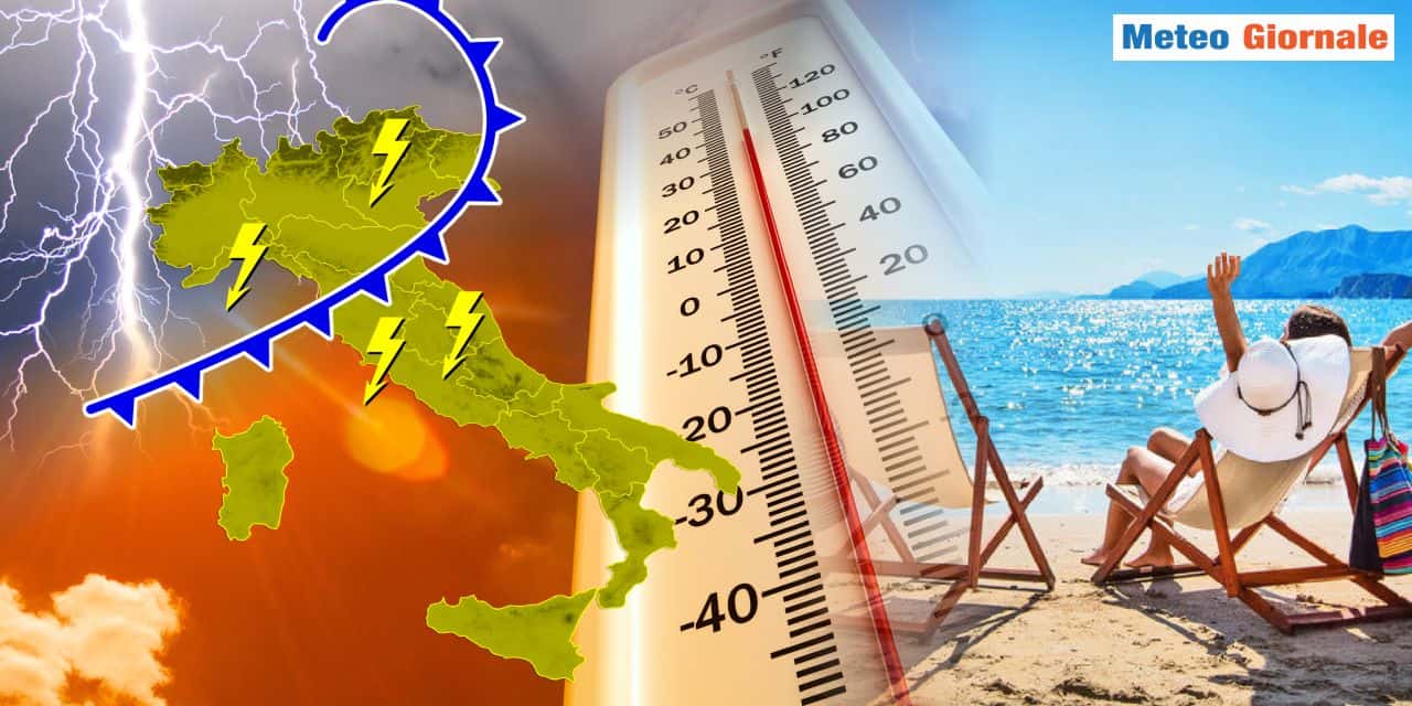 Breve caldo, poi temporali e refrigerio
