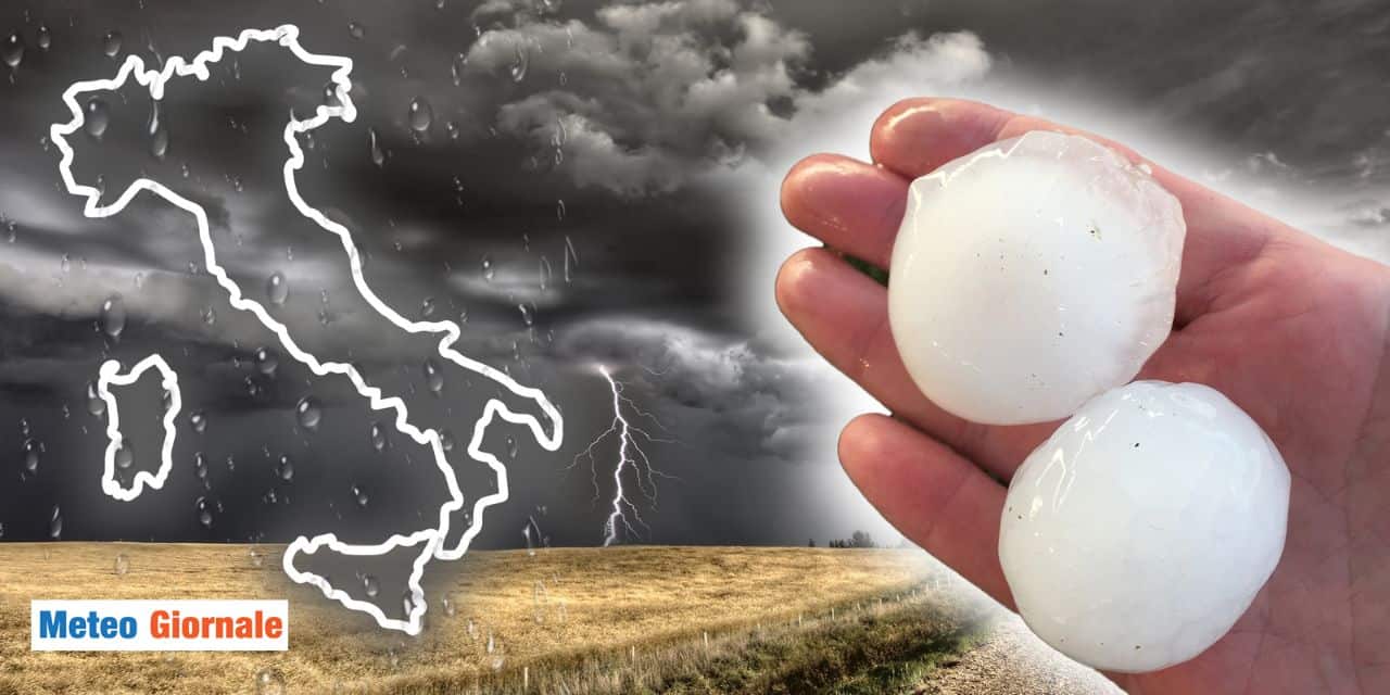 Meteo: pioggia e grandine tra Domenica 13 e Lunedì 14, le regioni colpite