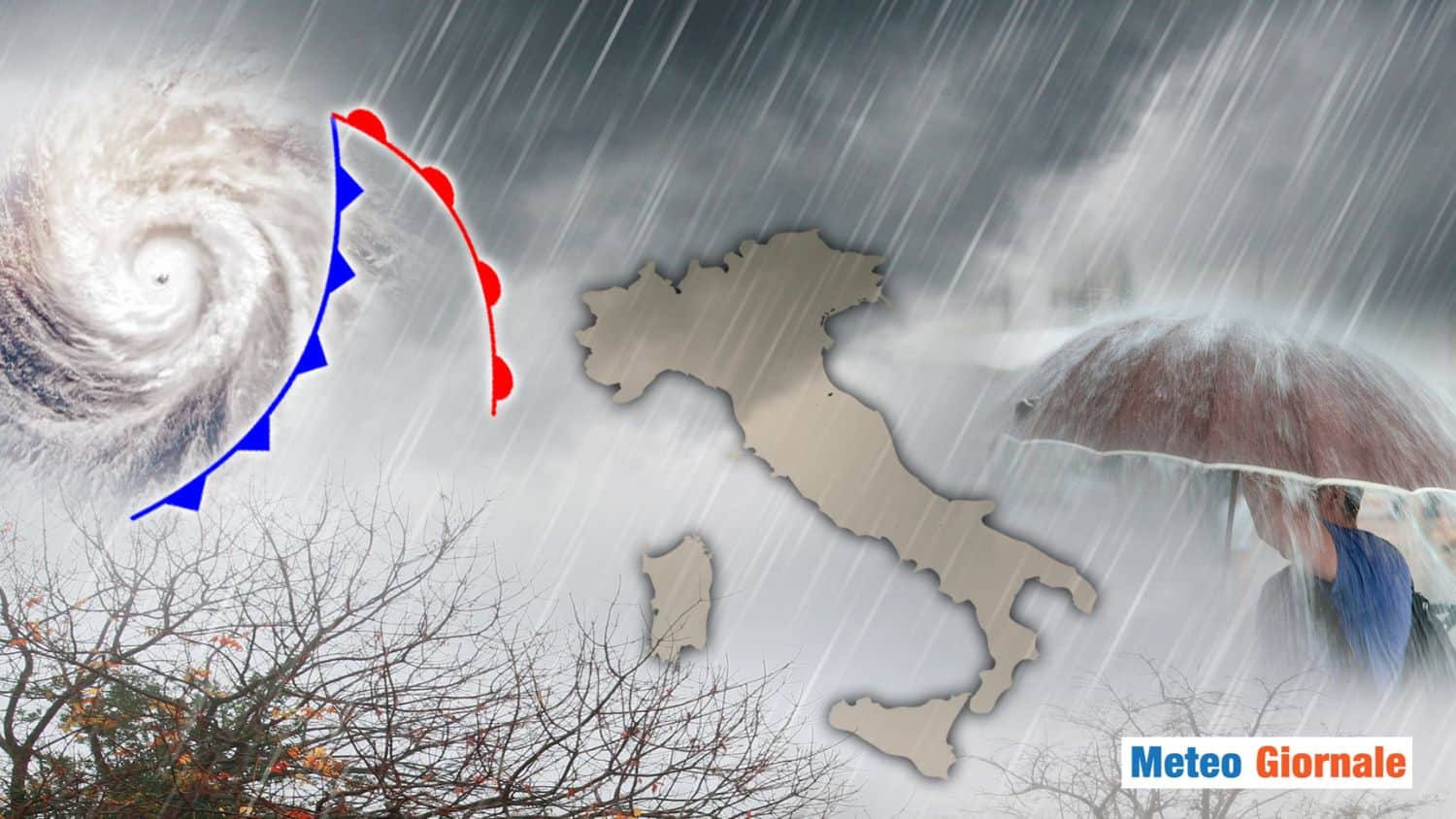 Meteo: inizio di Settimana TURBOLENTO con TEMPORALI e FORTI VENTI