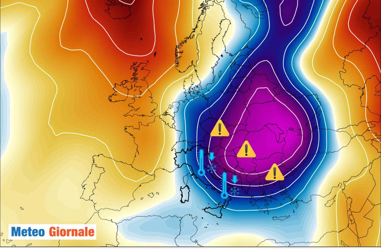 Meteo WEEKEND: conferme sul ritorno dell’INVERNO. Crollo termico di 10-15°C!
