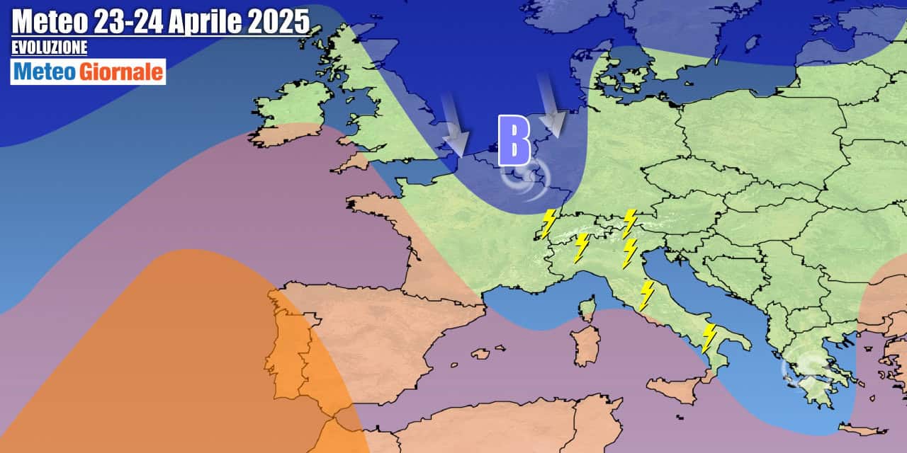 Meteo 7 Giorni: altri impulsi instabili, temporali e grandine sull’Italia
