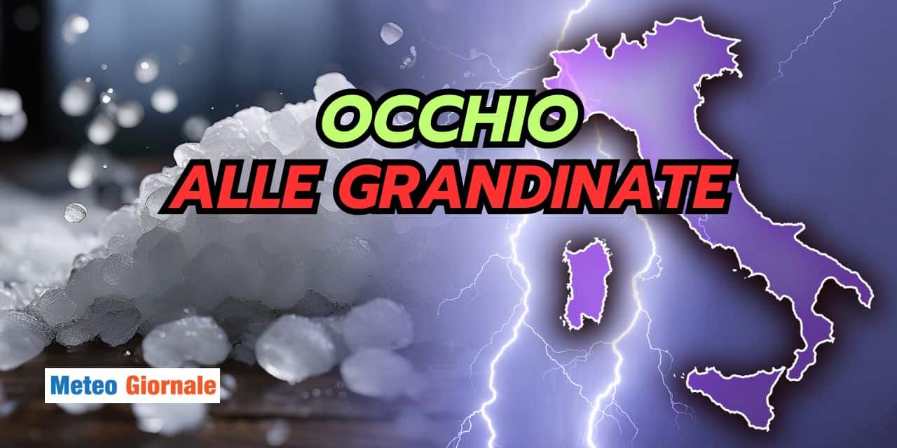 Grandine frequente nel meteo dei prossimi periodi