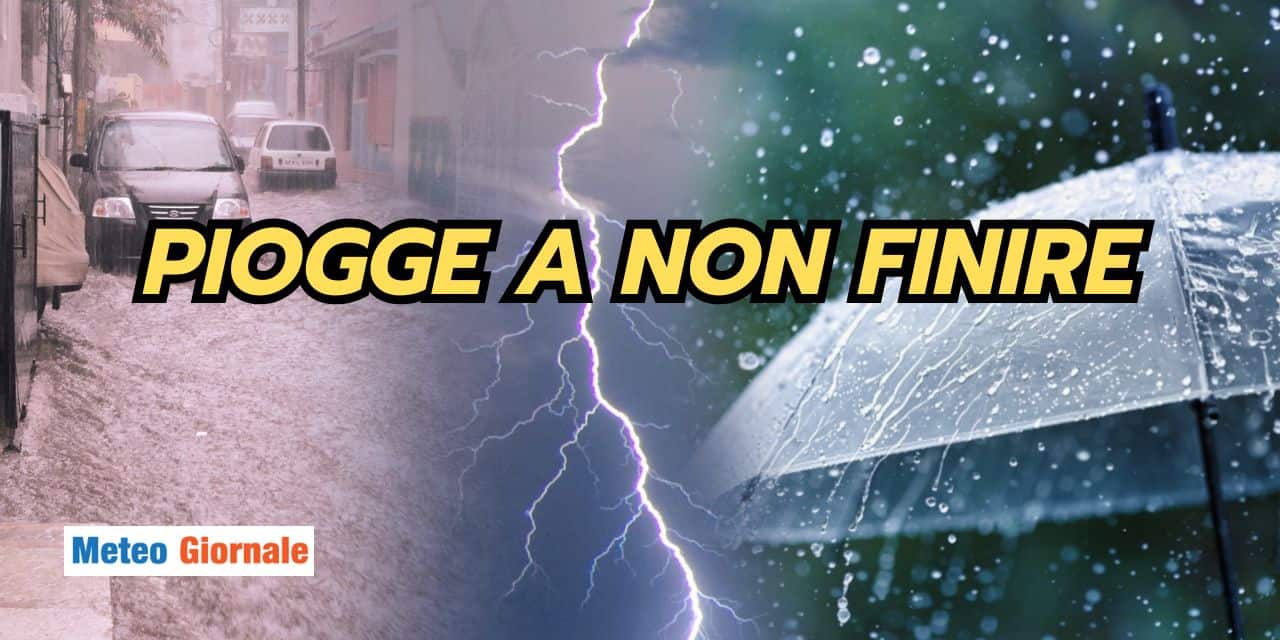 Meteo: piogge a non finire, così non va bene, si rischia grosso