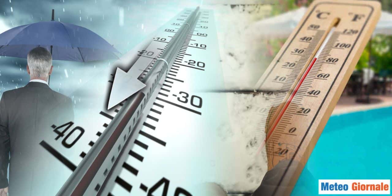 Cambia tutto da Domenica, con temperature in calo dove colpiranno le piogge