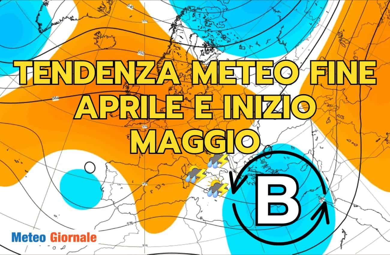 Tendenza Meteo: fine Aprile e inizio Maggio ancora con PIOGGIA, ma SOLO su alcune regioni