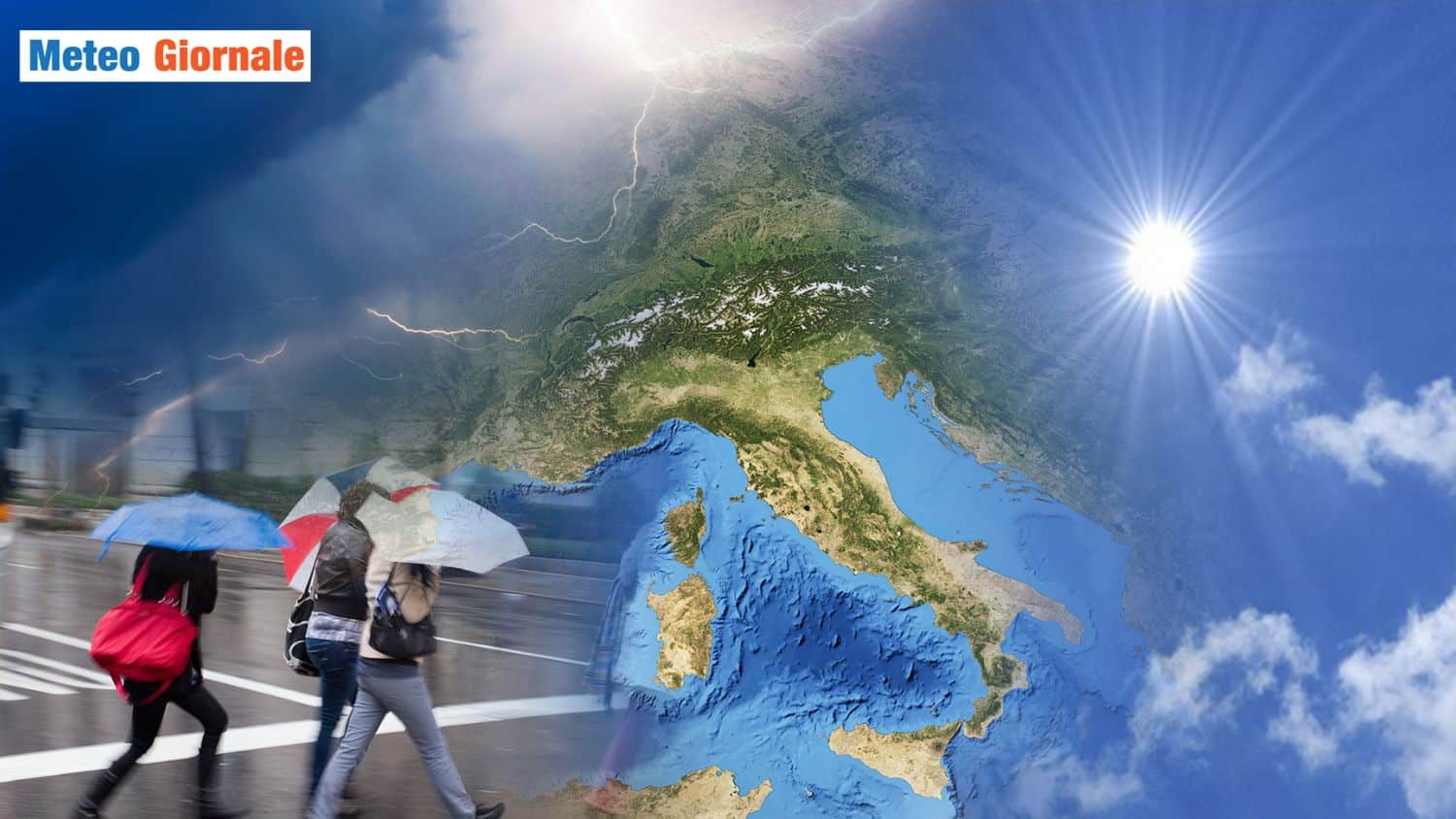 Meteo Italia: influenza del VORTICE con TEMPORALI sparsi