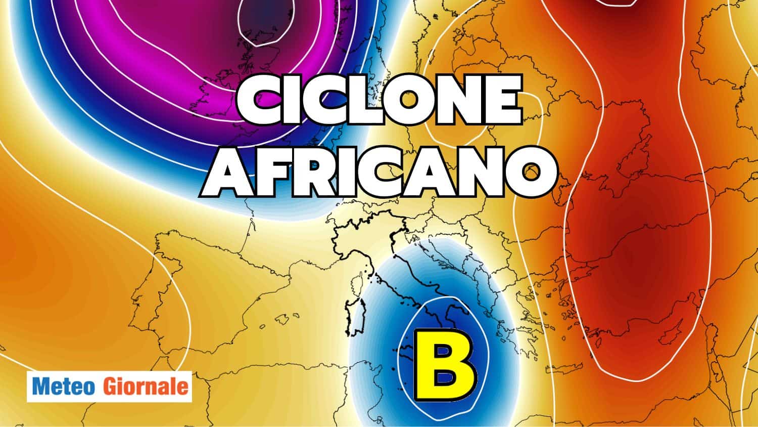 Meteo: Giovedì 22 nero sul Nord Italia, poi CICLONE Mediterraneo al Sud