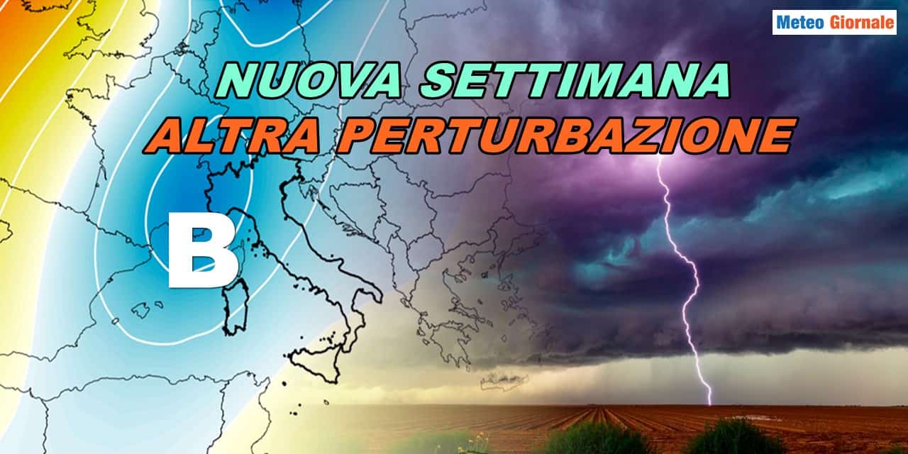 Meteo: nuova settimana con altra perturbazione, previsti temporali anche forti