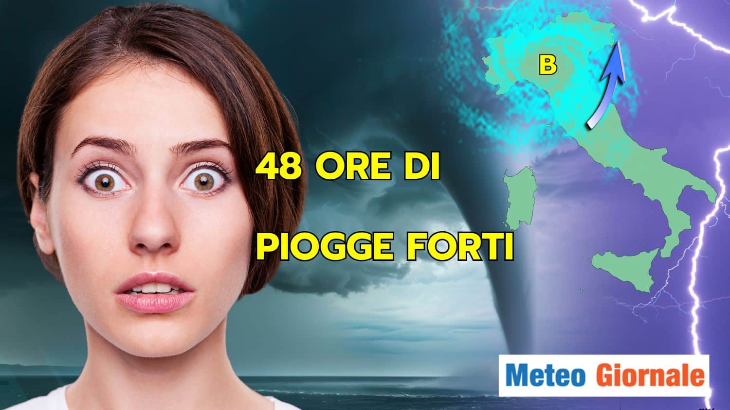 Maltempo pesante in arrivo e criticità: 100/200 mm in 24 ore