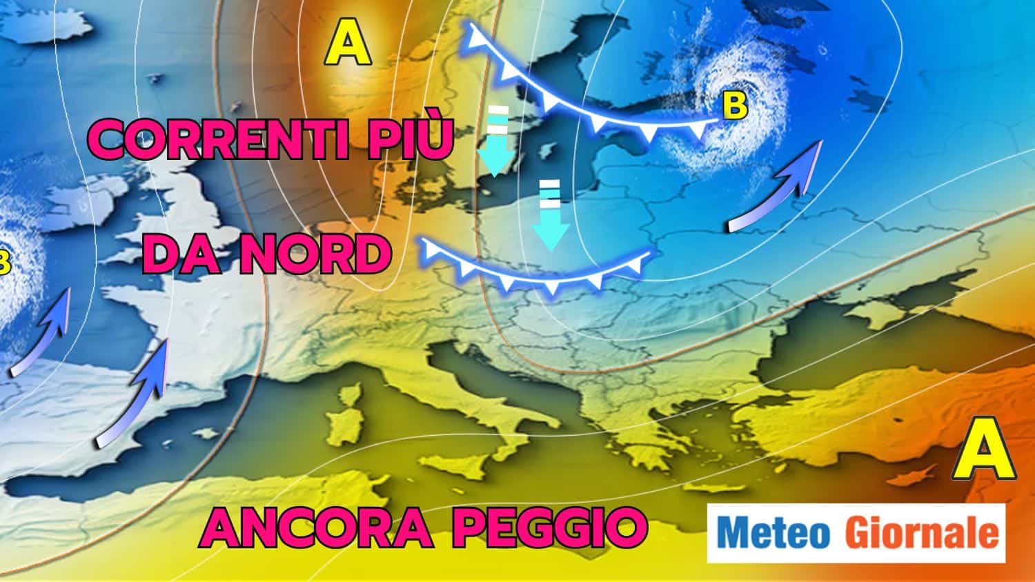 Meteo prossima settimana: piogge più estese e farà più freddo