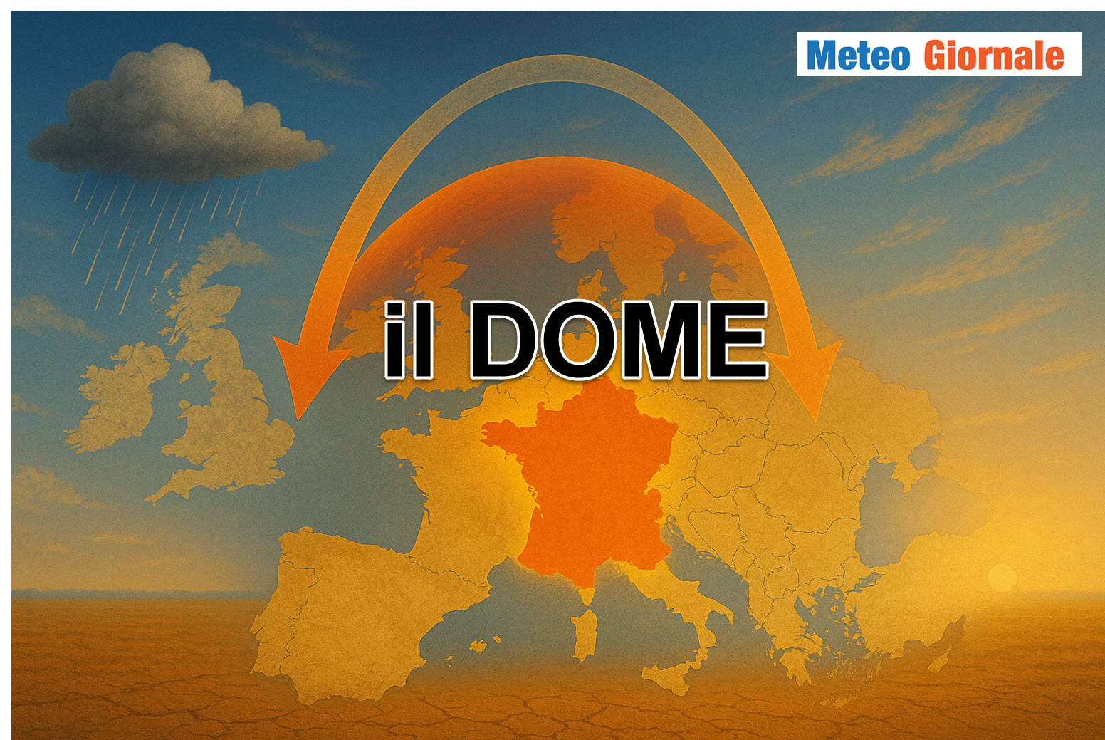 Meteo, se l’Anticiclone francese fosse nel Nord Italia si avrebbero 45 gradi