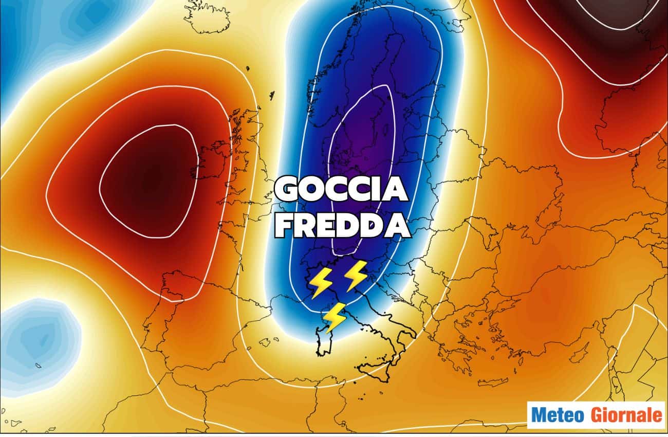 Meteo Estate sull’orlo del caos per una goccia fredda esplosiva