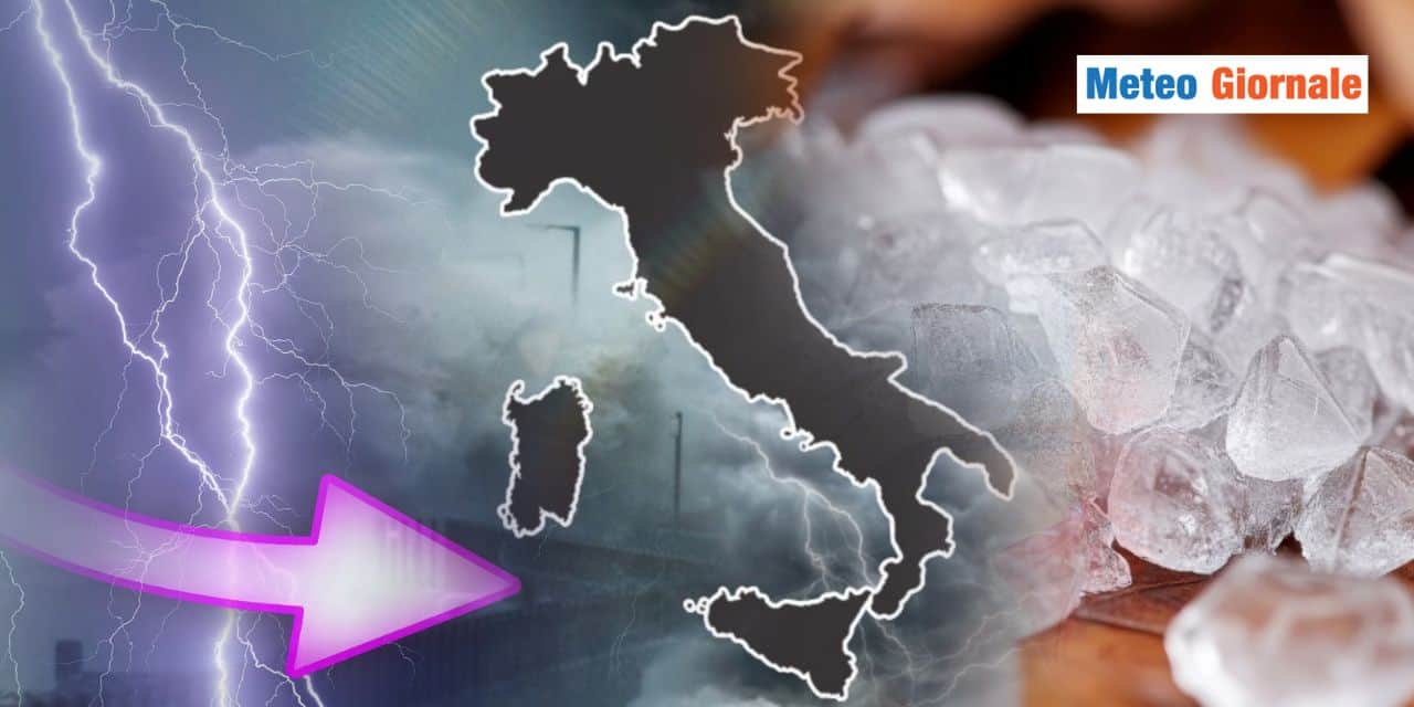 Meteo: Lunedì 5 e Martedì 6 con nubifragi e grandinate su queste regioni