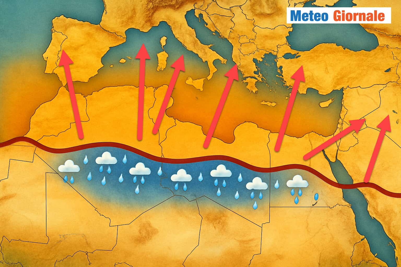 Meteo GIUGNO peggiora: l’ITCZ si sposta a nord