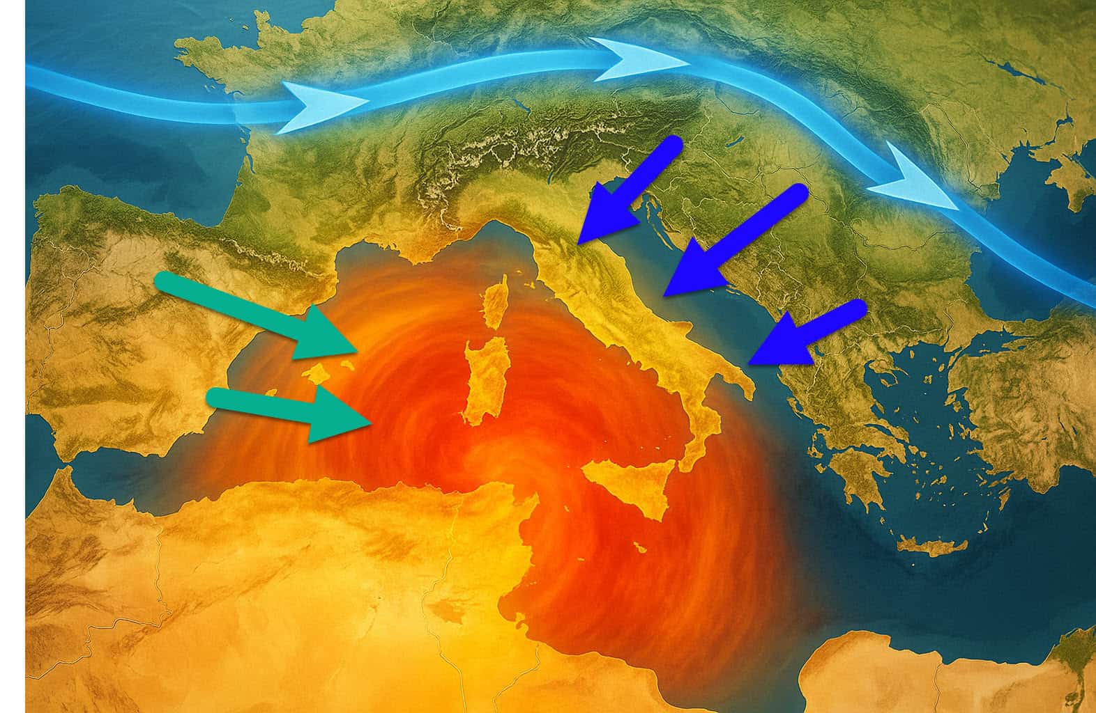 Meteo: il Jet Stream tenta una virata estiva