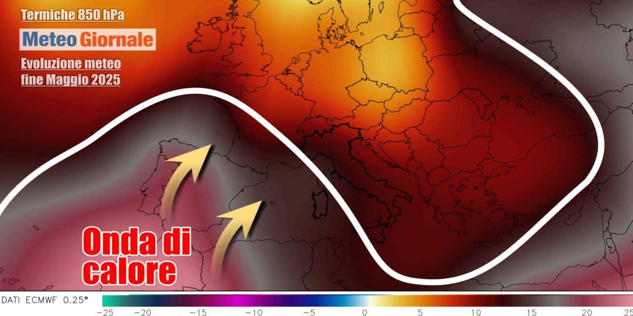 Gran caldo in rotta verso l'Italia