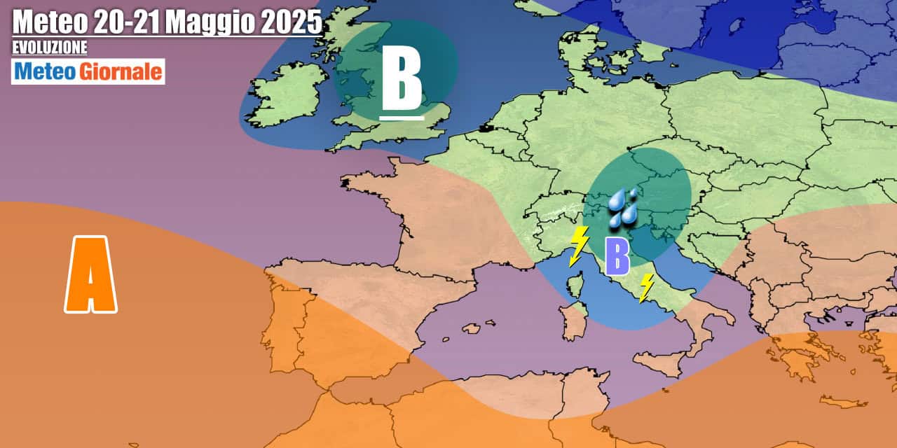 Meteo 7 Giorni: nuova settimana movimentata, subito stop all’Anticiclone