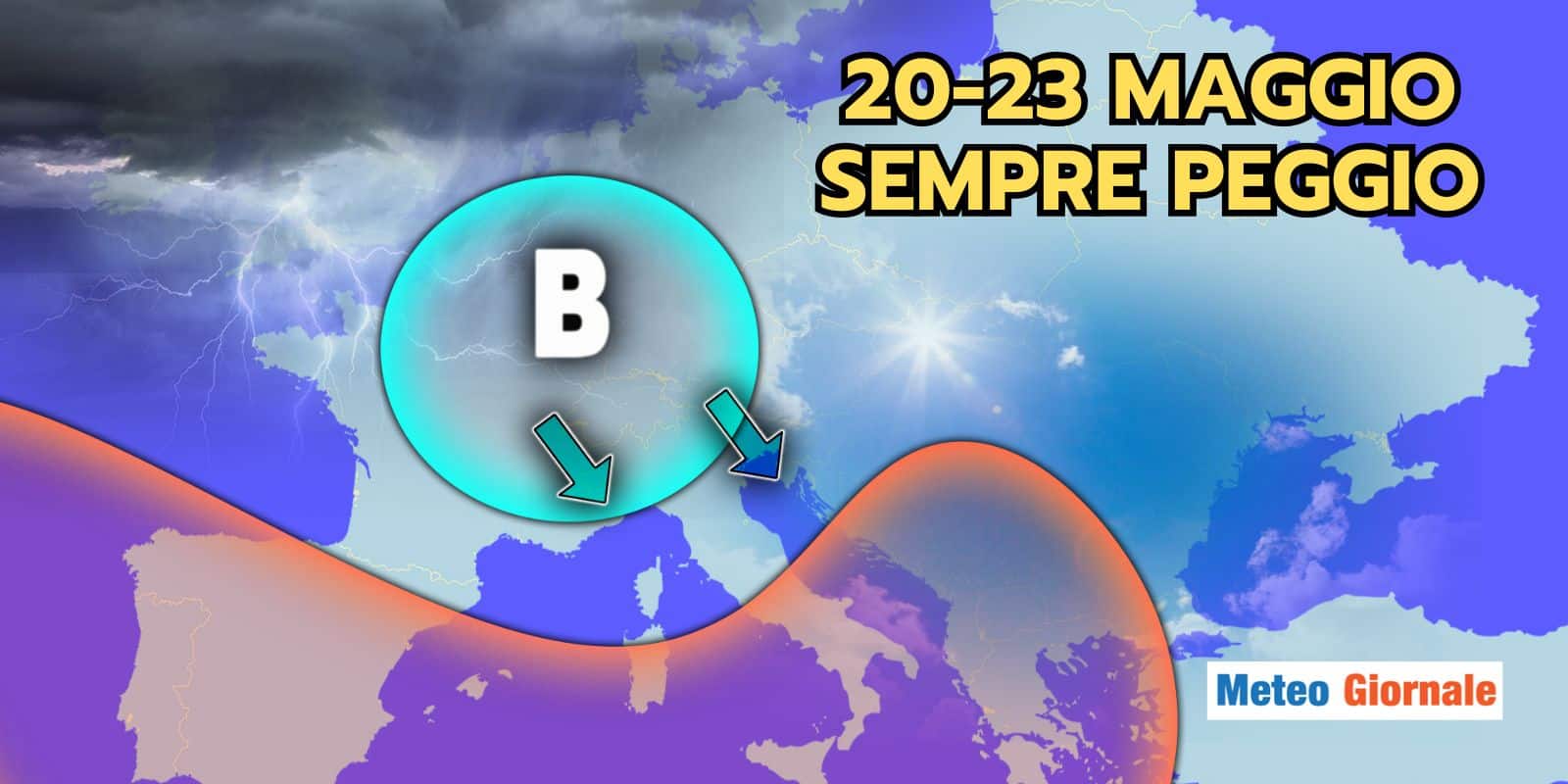 Meteo fino a Venerdì: due ASSALTI CICLONICI annientano le speranze d’Estate