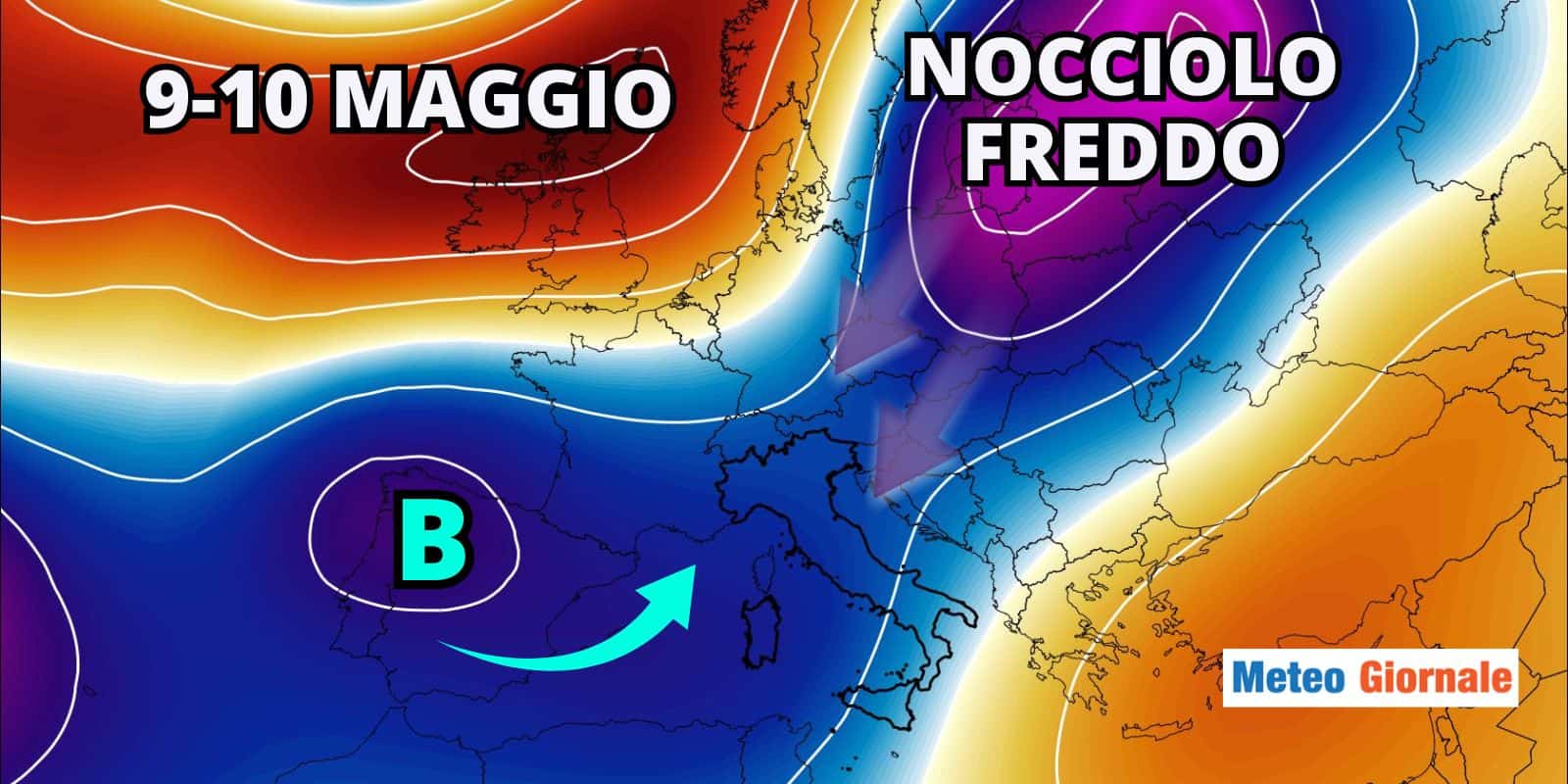 Meteo fino al Weekend: Maggio ci prende gusto, fresco e instabile ancora per giorni