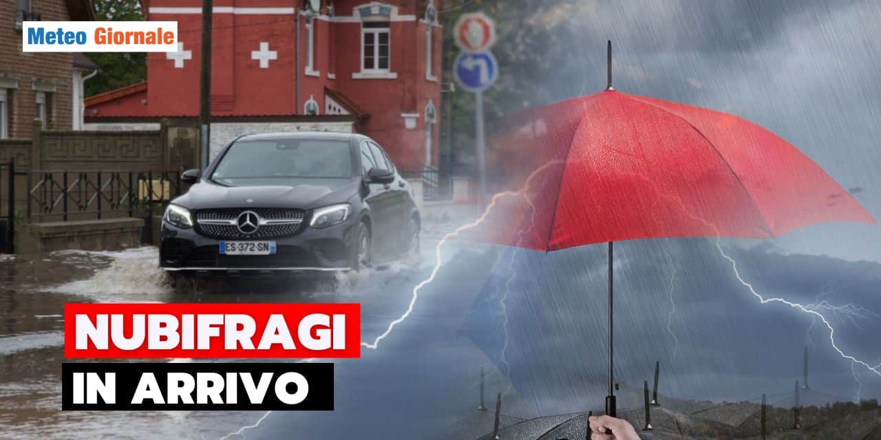Meteo: ciclone e diluvio, le province a rischio nubifragi