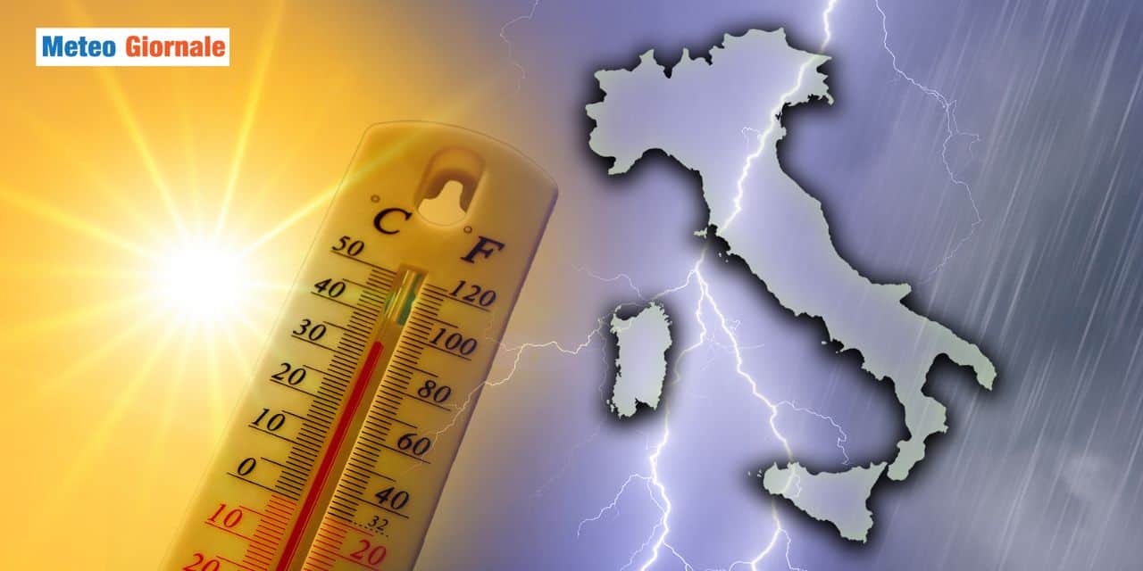 Meteo: dal caldo ai temporali estremi, ombrelli aperti da Domenica