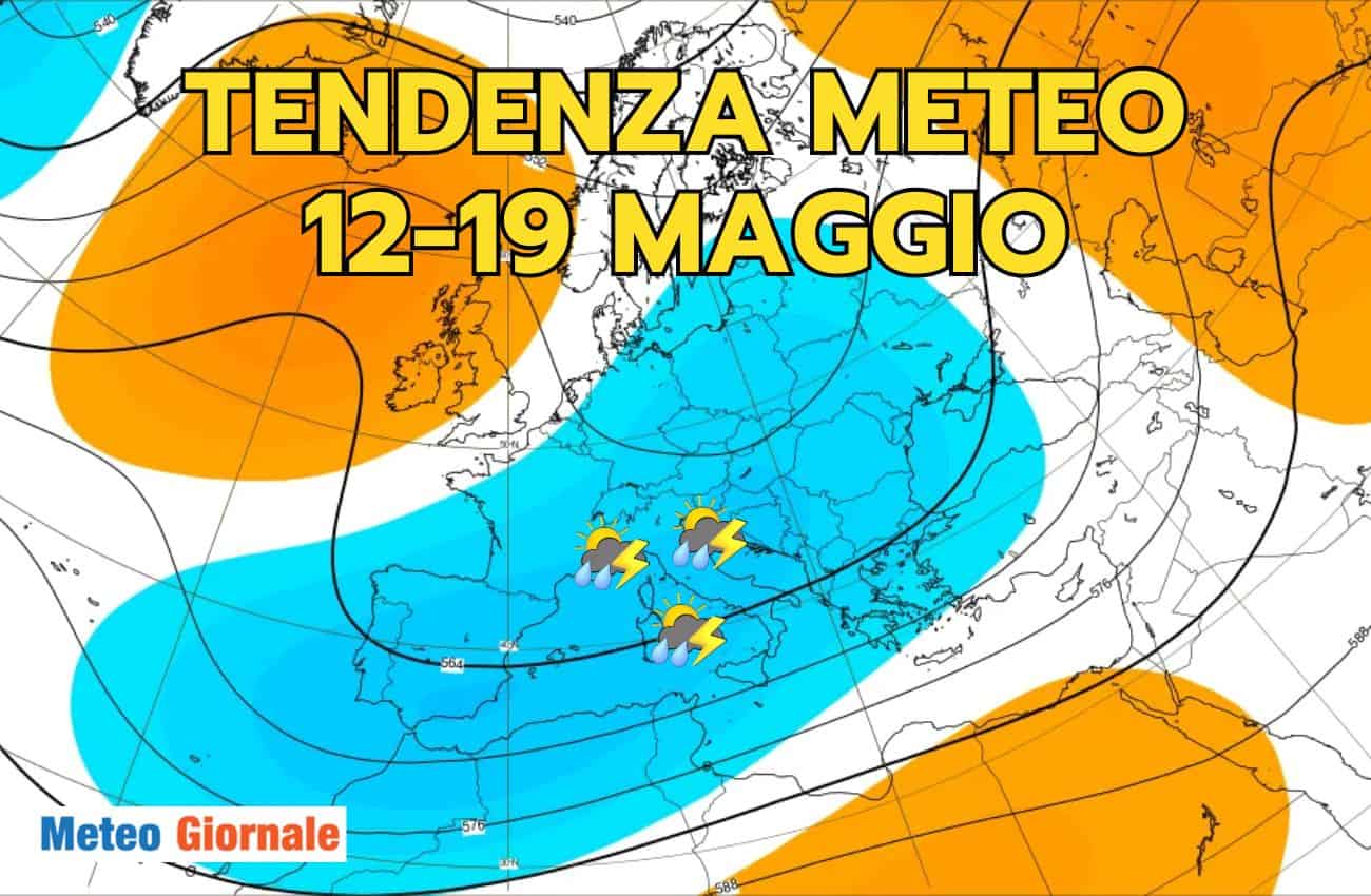 Tendenza Meteo: parte centrale di MAGGIO sotto media e con tanta PIOGGIA