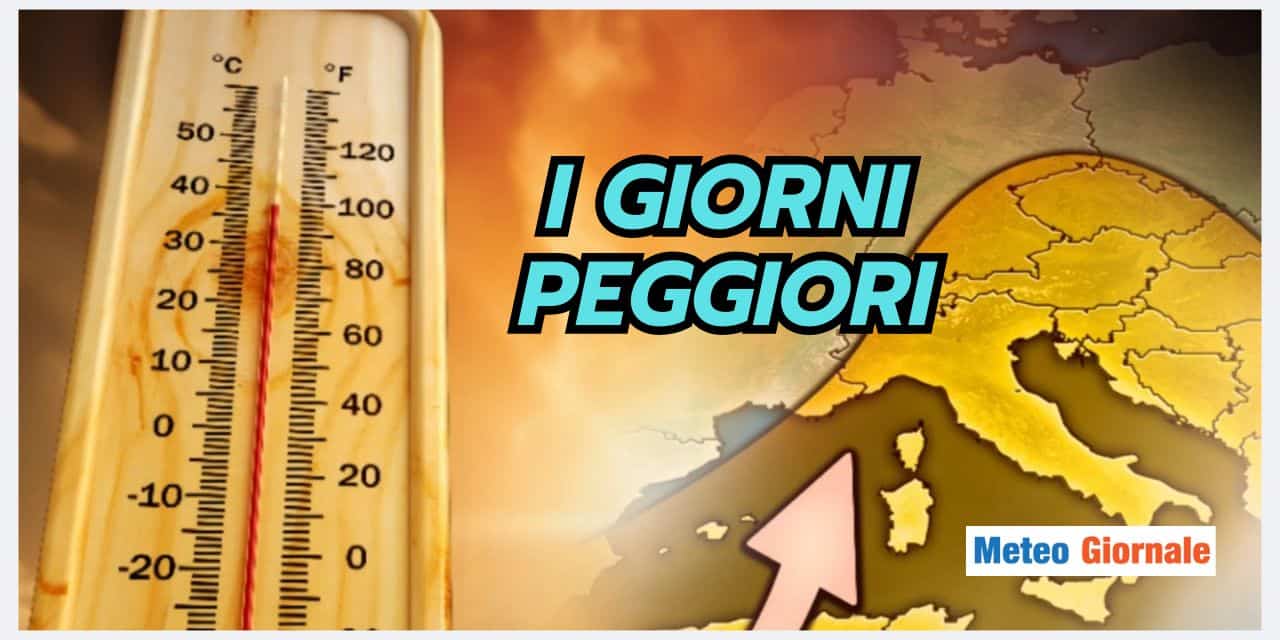 Prossimi giorni infernali, sarà una sofferenza meteo