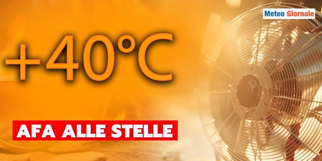 Meteo: caldo africano alle stelle, lista completa delle temperature percepite (oltre 45°C)