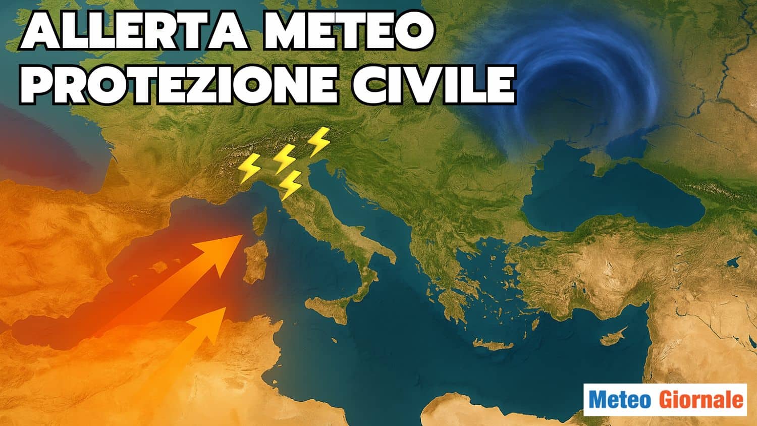 Allerta Meteo Protezione Civile su varie Regioni per Oggi 26 Giugno