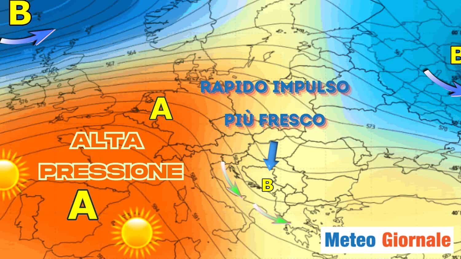 Settimana di calura, ma break fresco improvviso. Le ultimissime