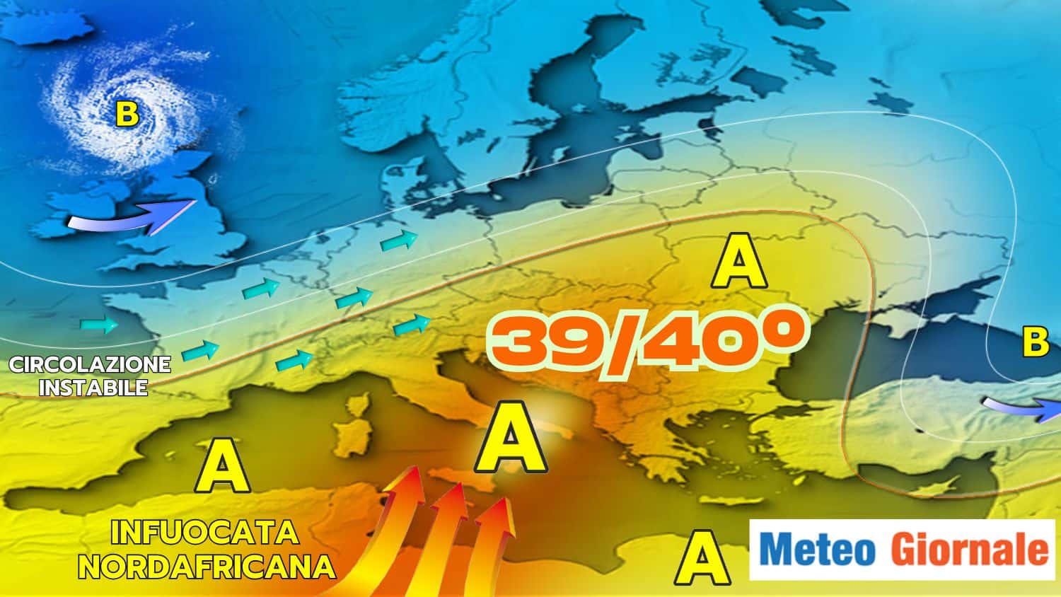 Super caldo in arrivo, fino a 39/40°. Ecco dove e quando