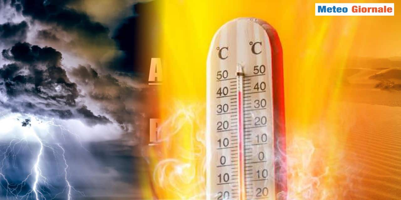 Meteo: caldo spazzato via con un carico di temporali