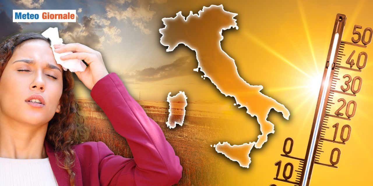 Meteo: caldo e rischio malessere Mercoledì su queste regioni