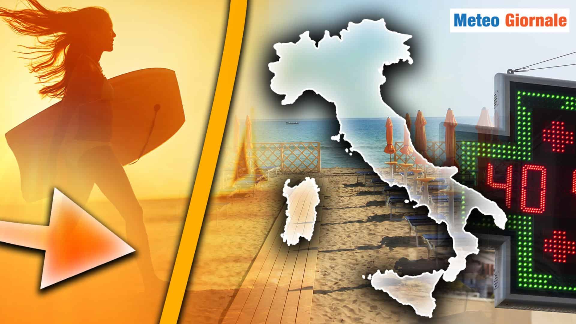 Il dominio Meteo dell’Anticiclone Africano proseguirà: CALDO