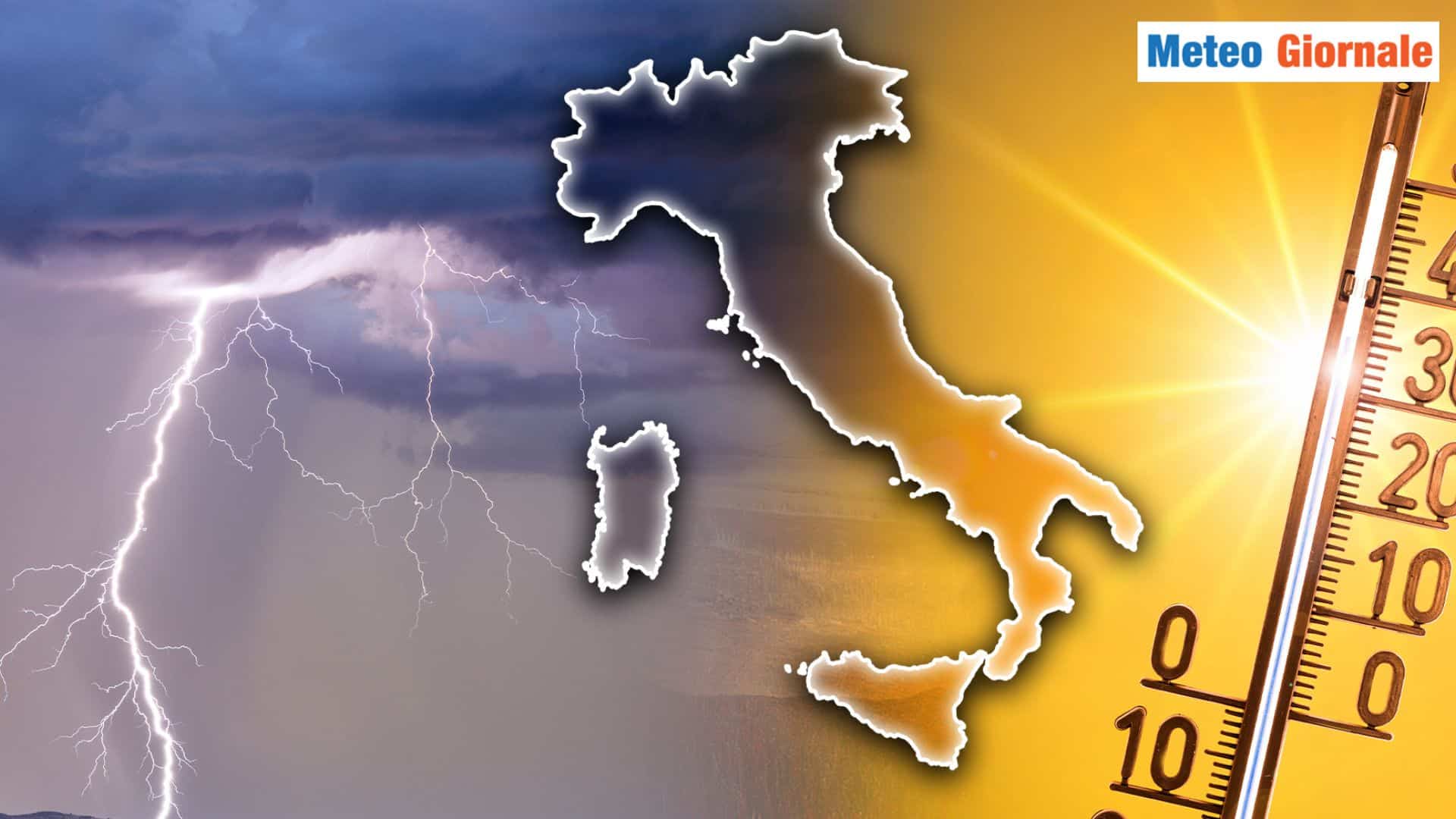 CALDO asfissiante e mega TEMPORALI: il Meteo sino al 10 LUGLIO
