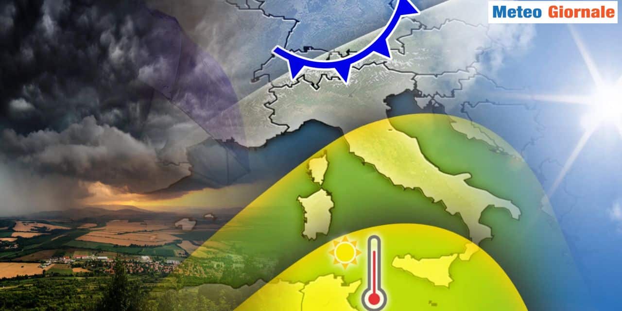 Fronte temporalesco sulle Alpi, per il resto sole e caldo