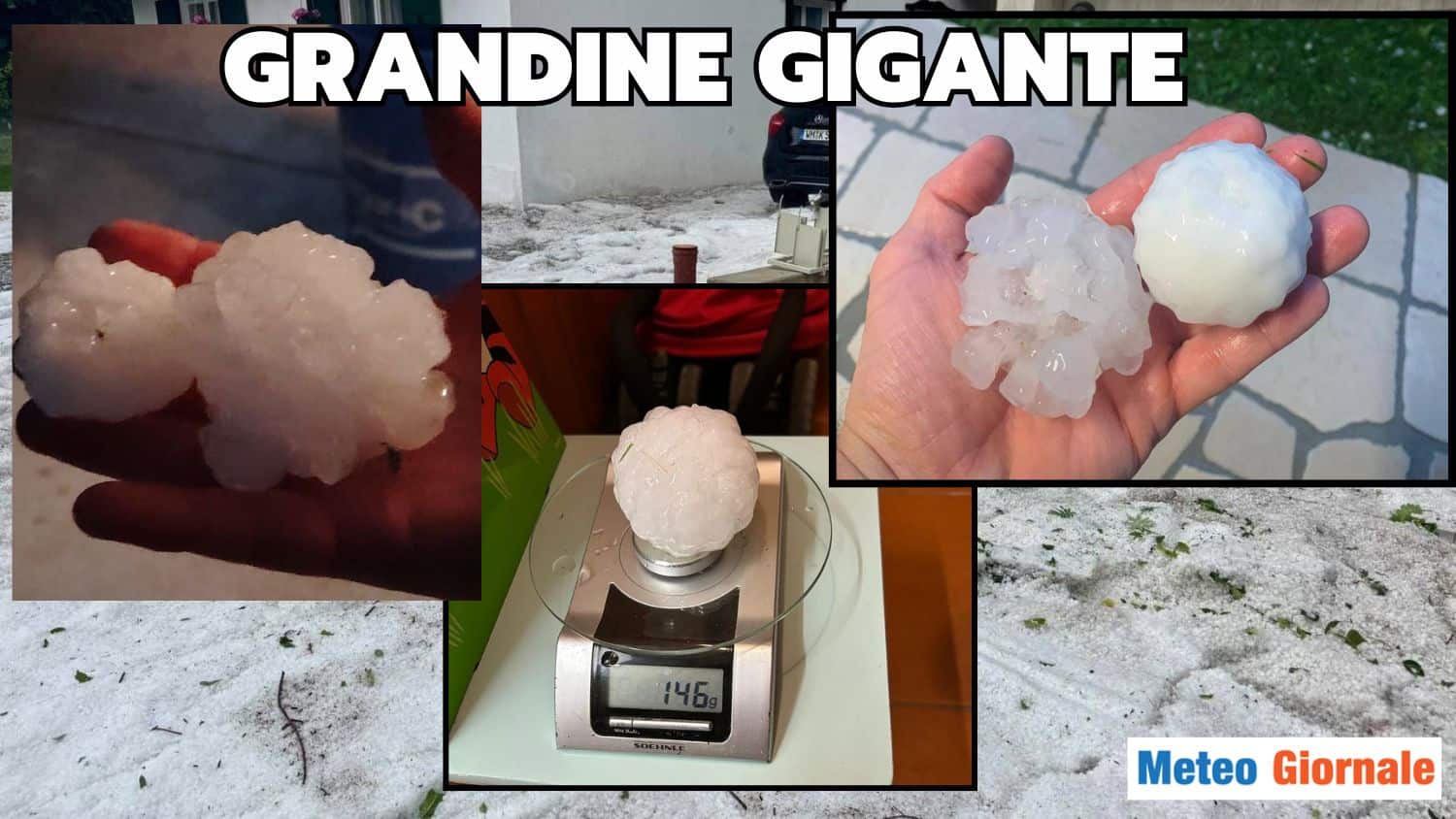 Ieri, Italia, Grandine 12 cm di diametro. Un meteo estremo che si ripeterà