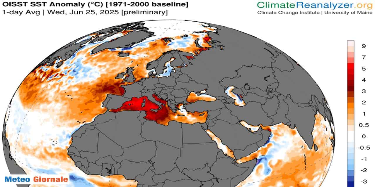 Il Mediterraneo è il più caldo del Pianeta