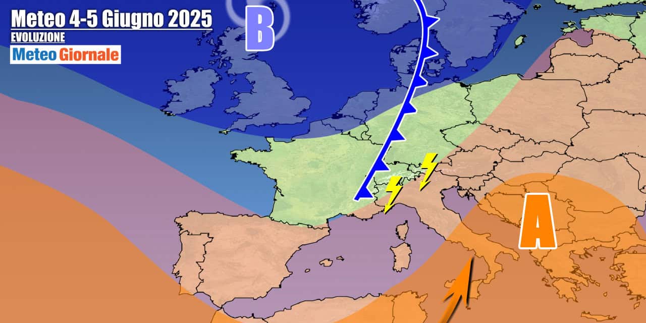 Meteo 7 Giorni: in settimana Italia contesa tra caldo africano e temporali