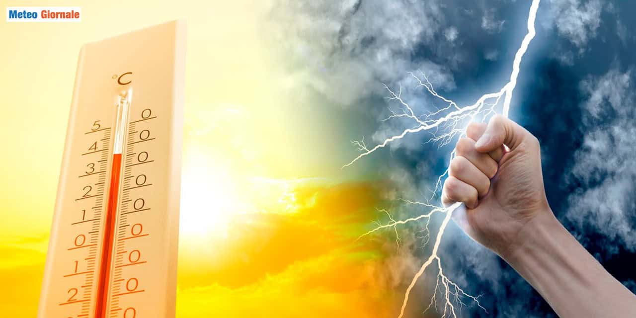 Meteo: ancora caldo estremo nei prossimi giorni, poi FORTI TEMPORALI