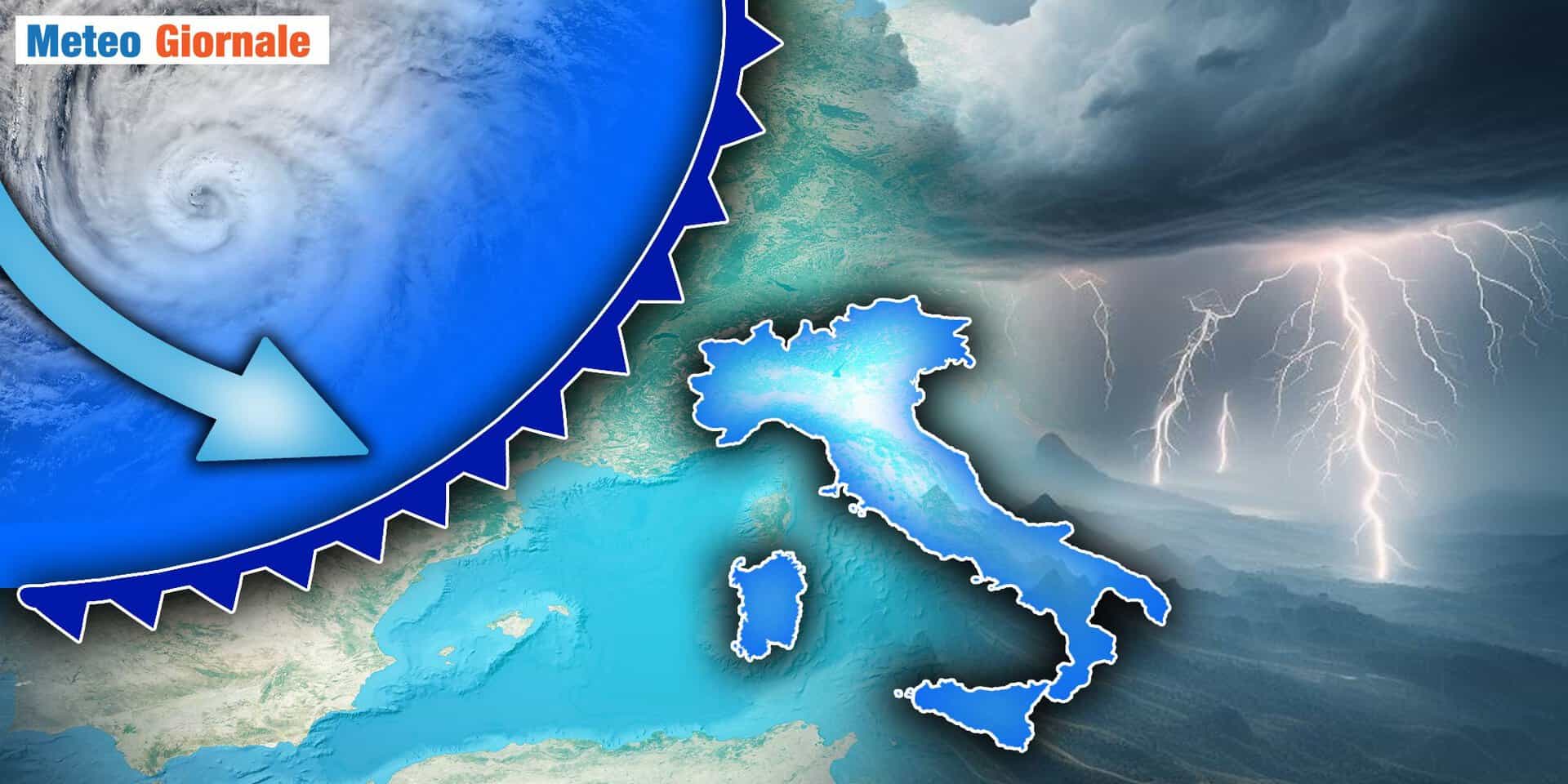 Meteo Italia al limite: l’Atlantico irrompe e spezza l’afa